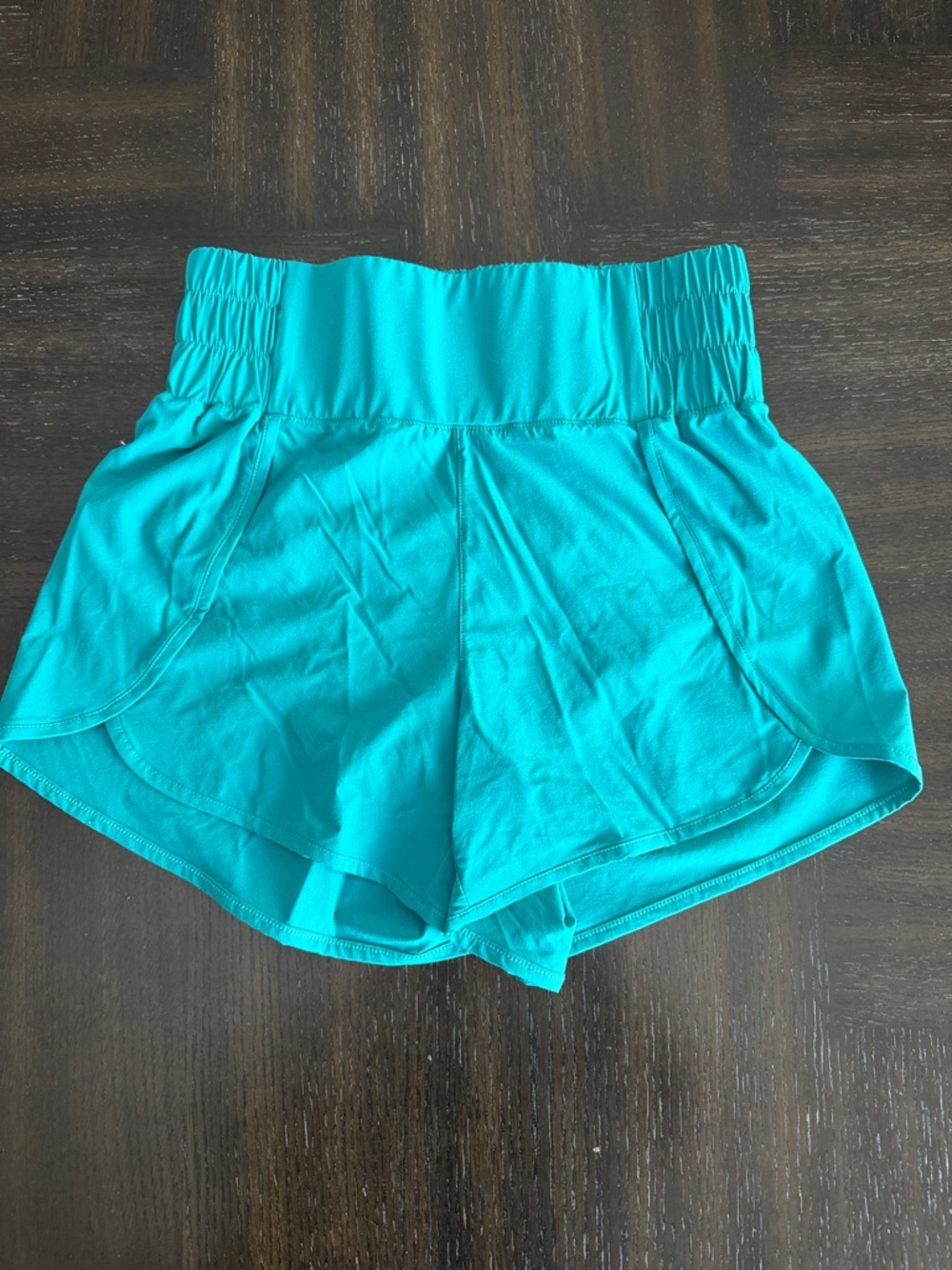 Mono B Teal High-Waist Athletic Shorts